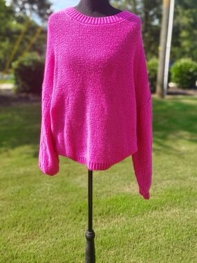 Bright Pink Women's Knit Sweater
